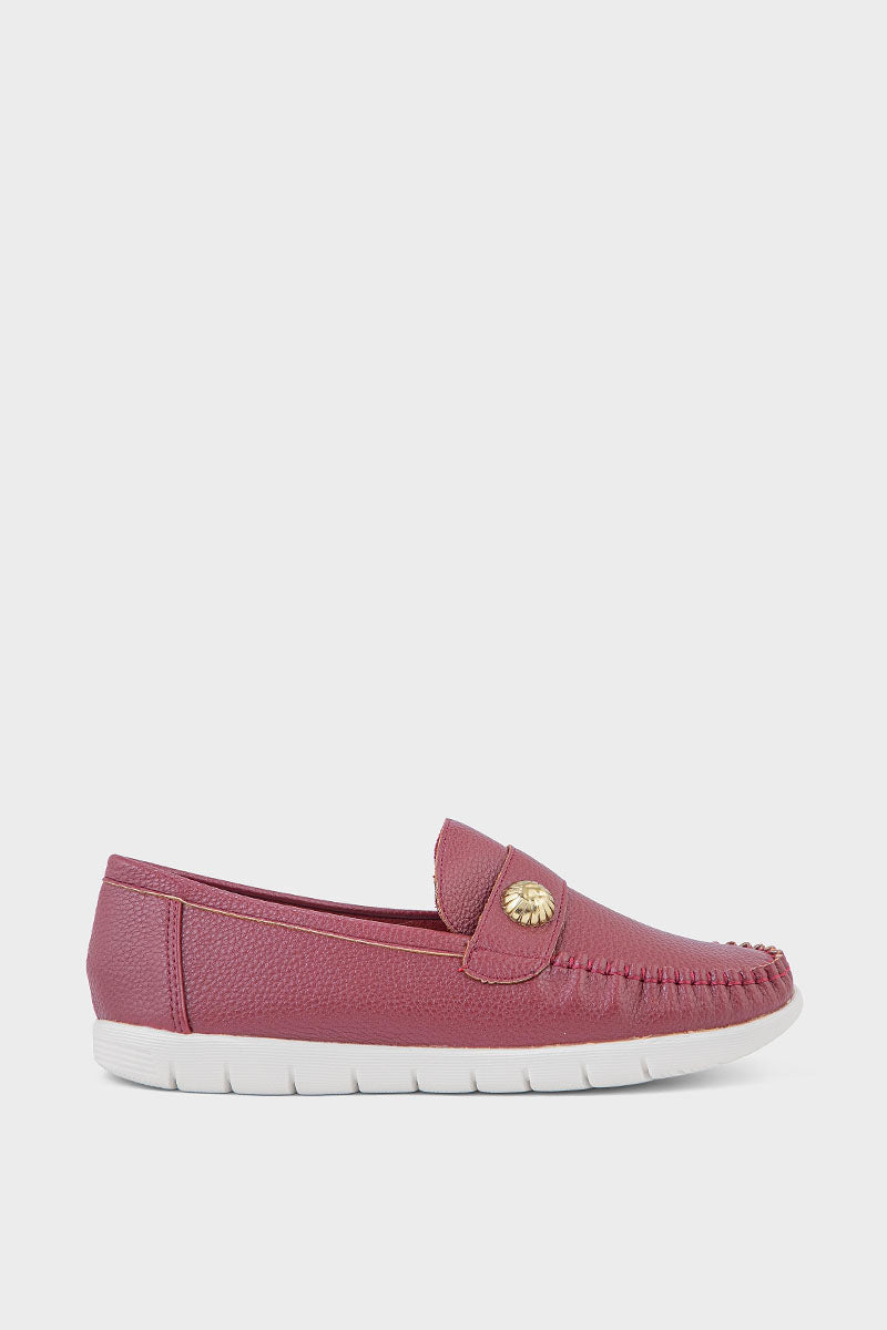 Comfort Moccassin IK7006-Maroon