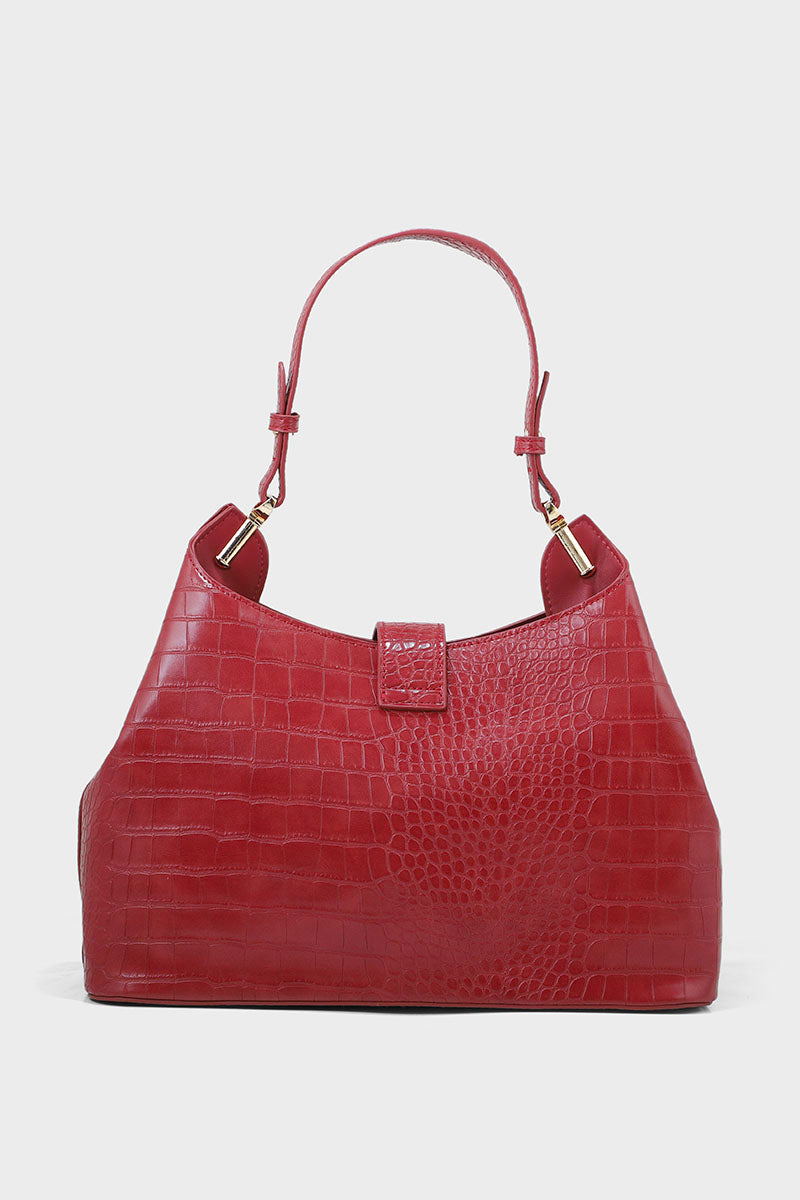 Baguette Shoulder Bags B10523-Maroon