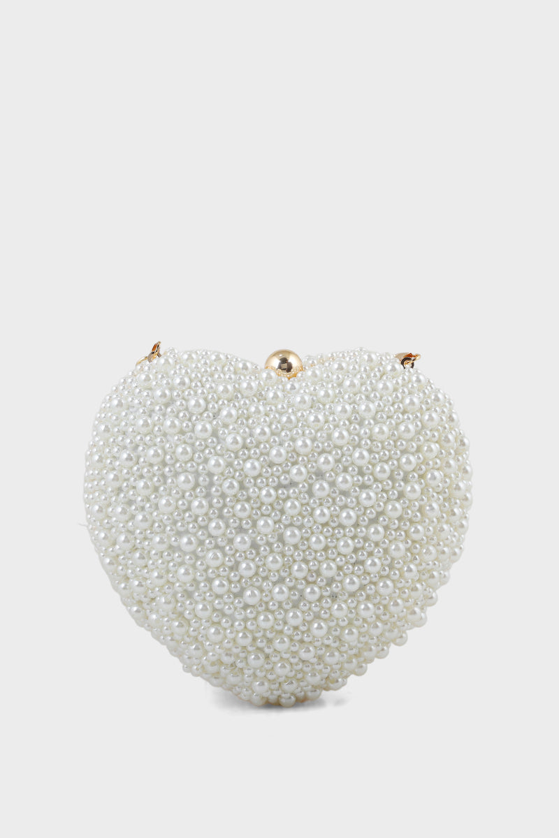 Party Wear Clutch BK4015-White