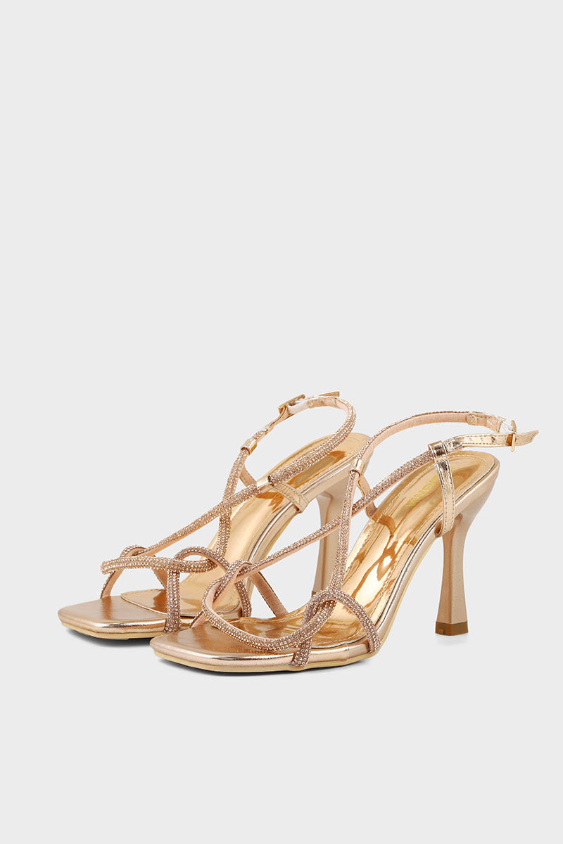 Party Wear Sandal I23721-Rose Gold