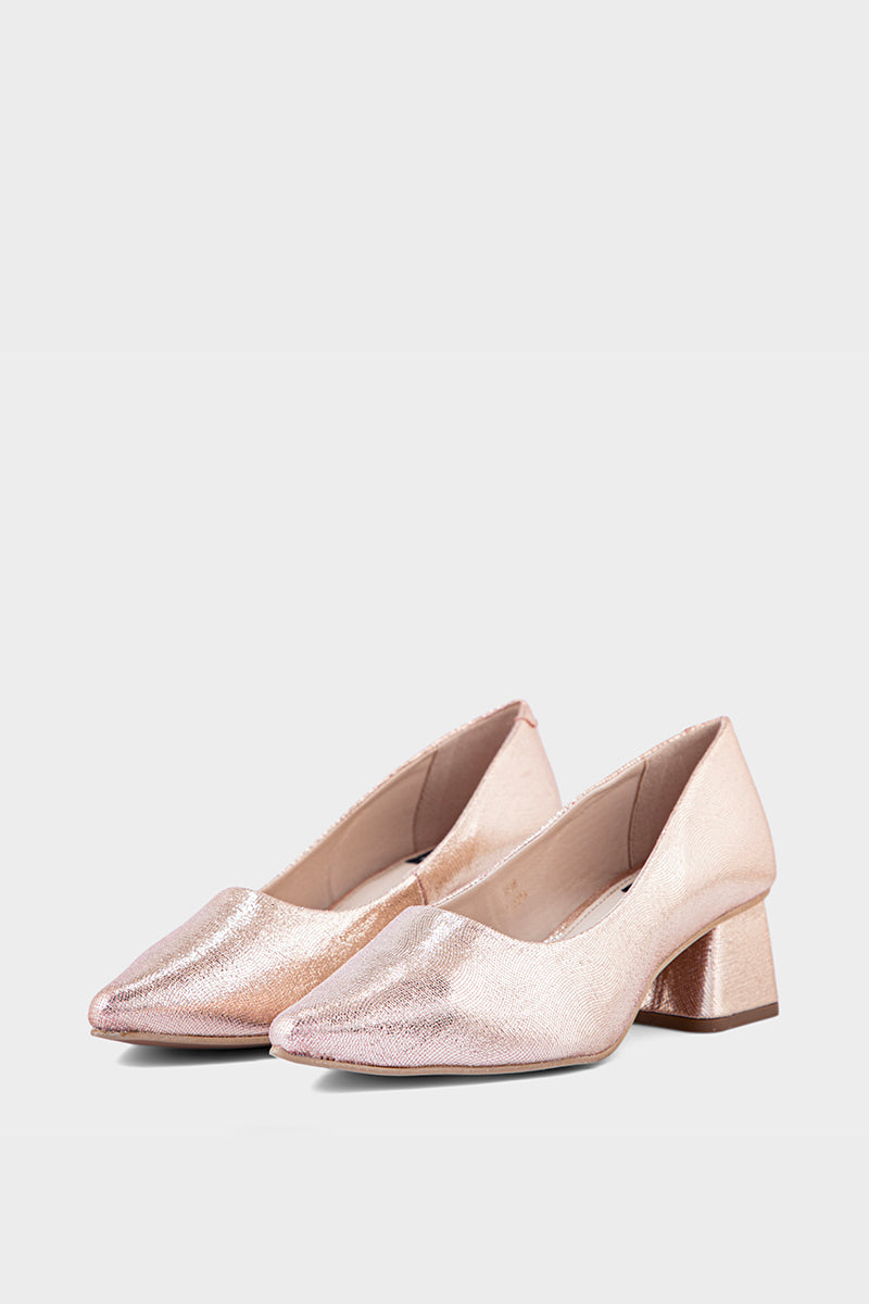 Party Wear Court Shoes IP5010-Rose Gold