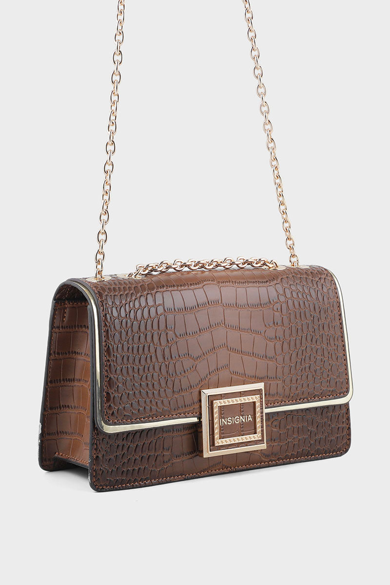 Flap Shoulder Bags BS2008-Brown