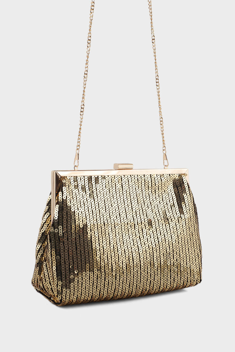 Party Wear Clutch BK4021-Golden