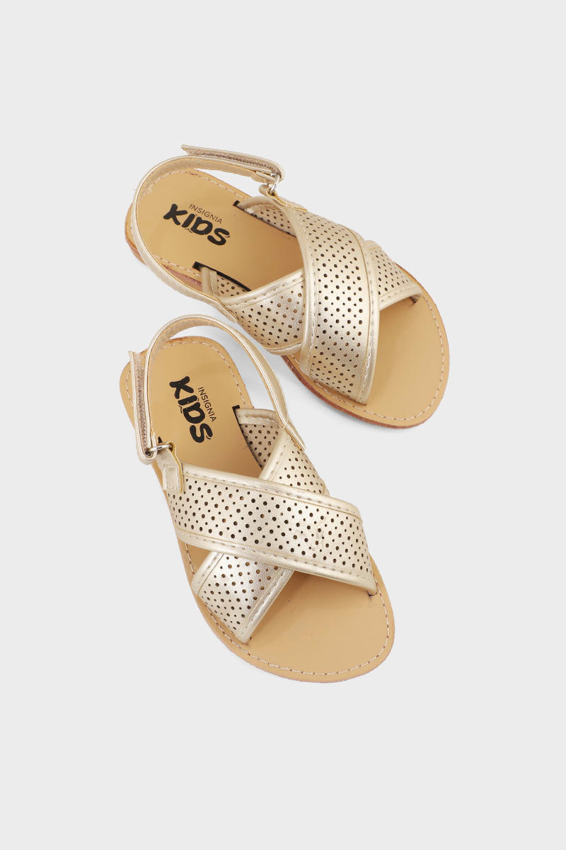 Girls Casual Sandal GQ1002-Dull Gold