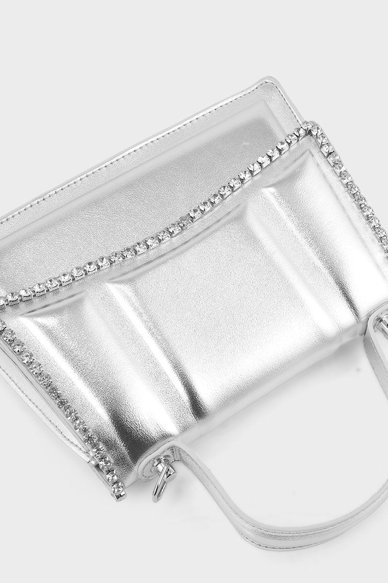 Top handle Hand Bags B15193-Silver