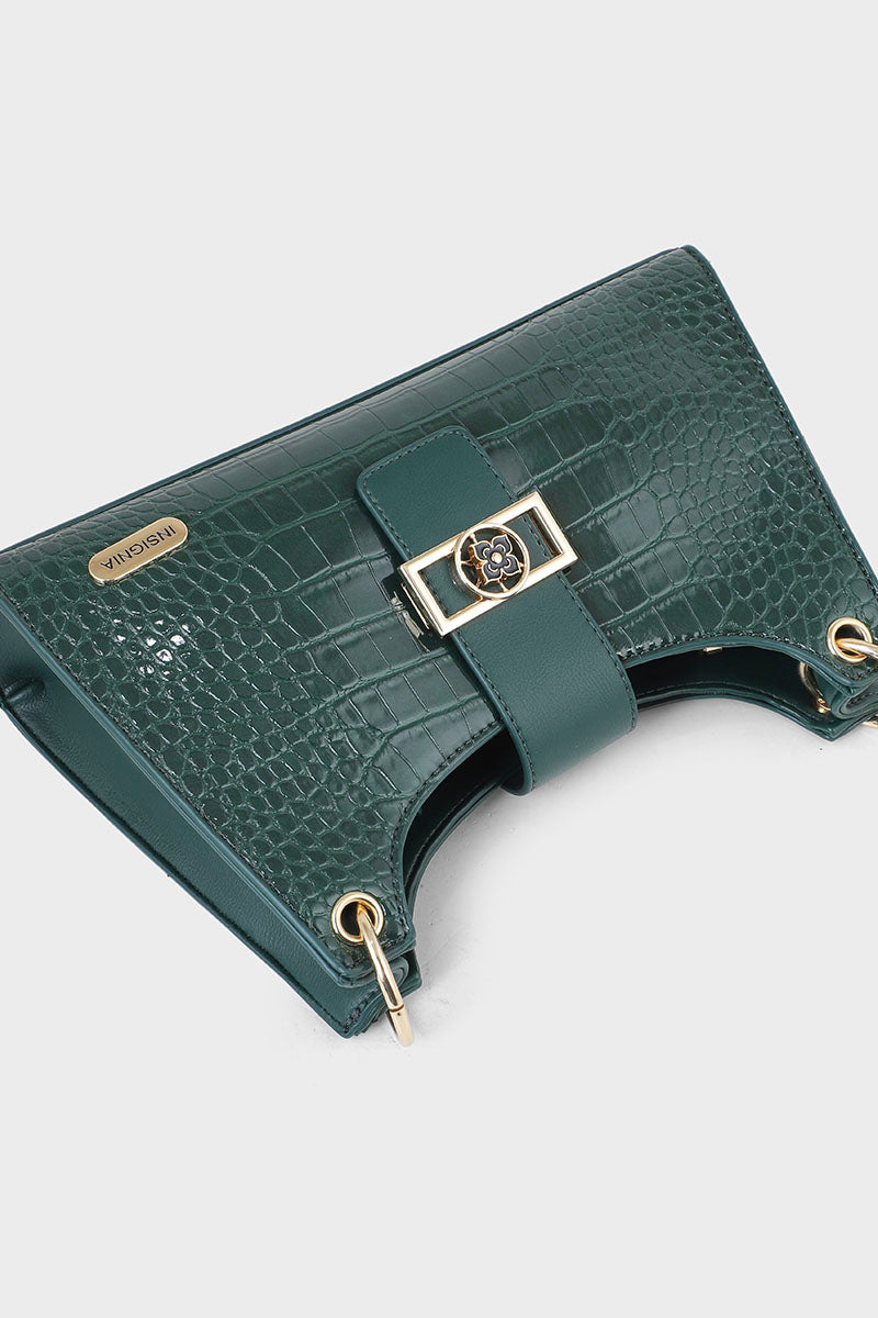 Baguette Shoulder Bags B10525-Green