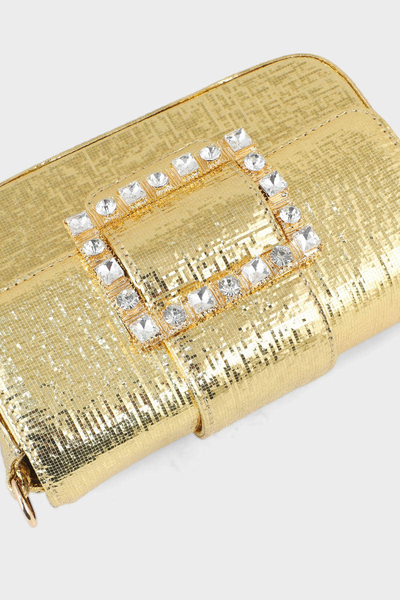 Party Wear Clutch BK4020-Golden